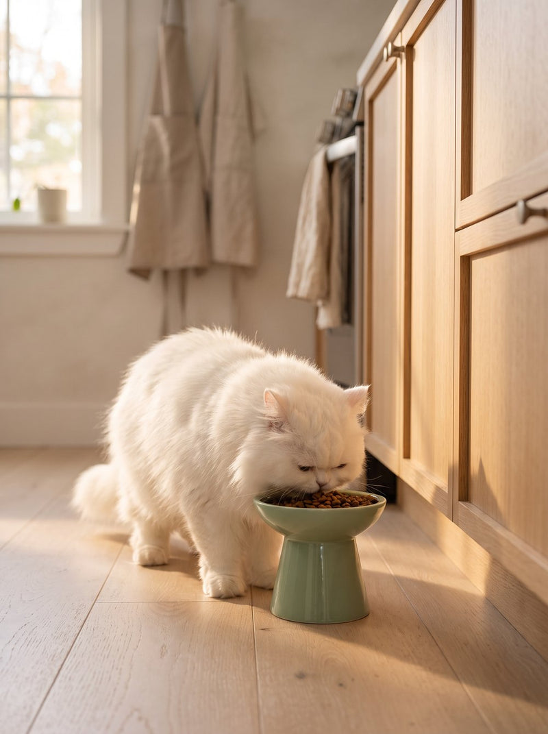 Persian with the elevated ceramic bowl