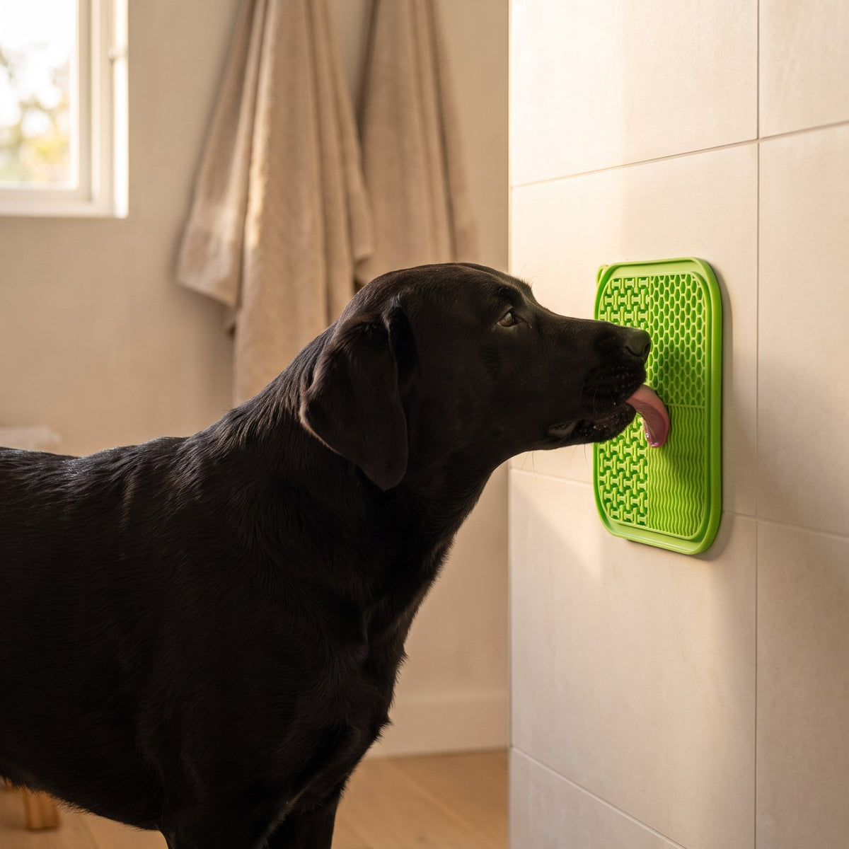 [tpa] Labrador licking the premium suction dog lick mat